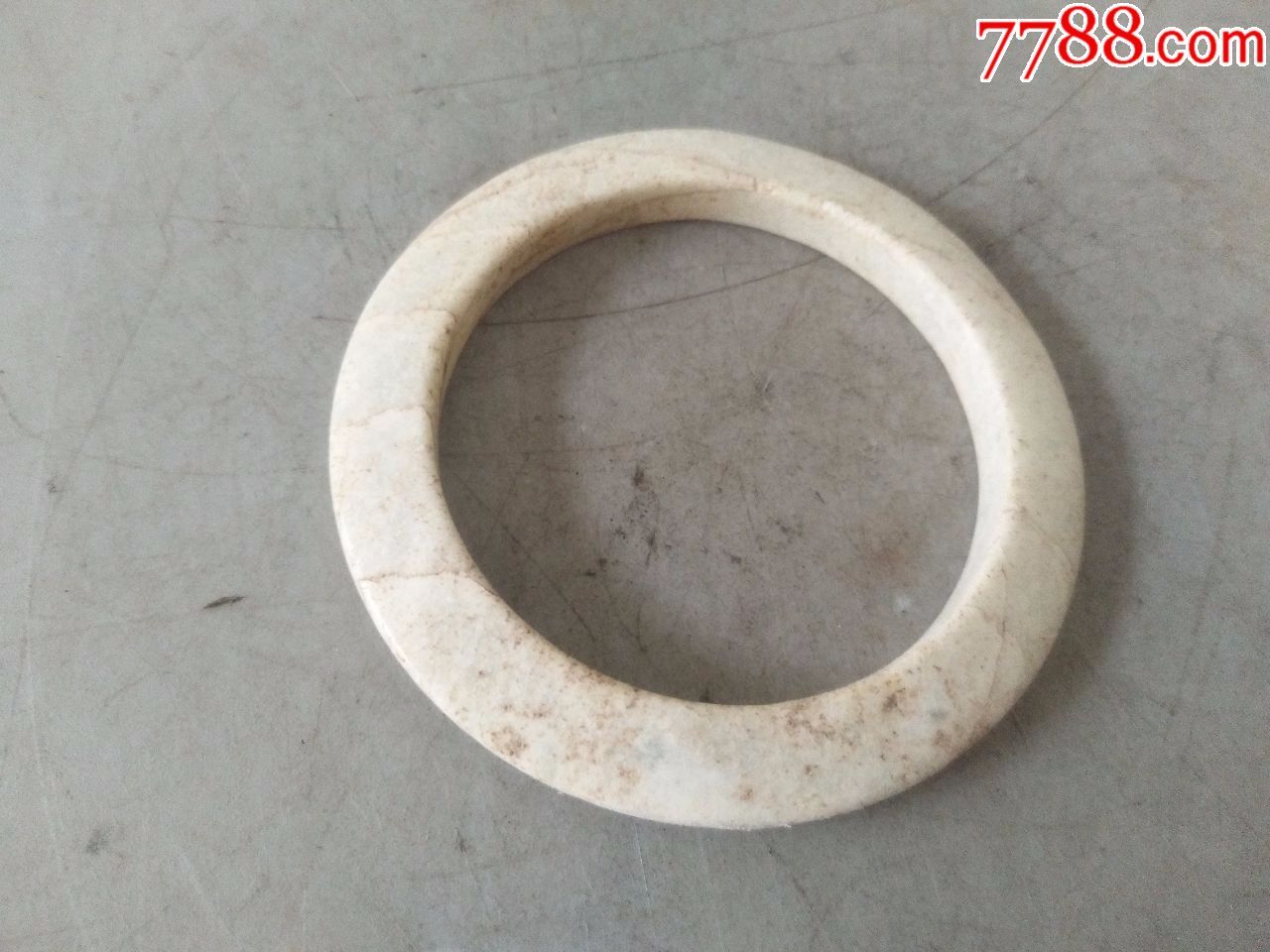 图片_成色不错的一件和田玉鸡骨白玉环_ma275588_玉石/玉器_和田玉