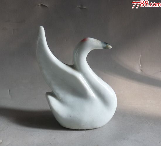 景德镇陶瓷研究所/高白泥/窑彩天鹅一组