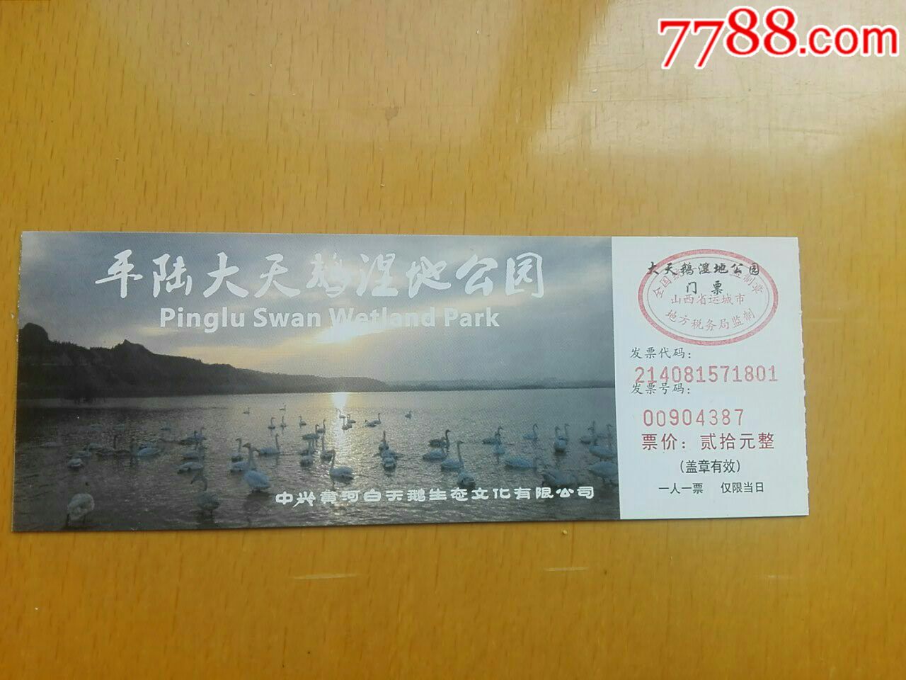 山西平陆县大天鹅湿地公园门票n