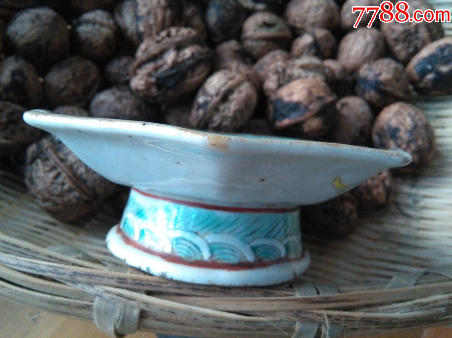 13cm八角粉彩供盘-价格:300.0000元-se55074