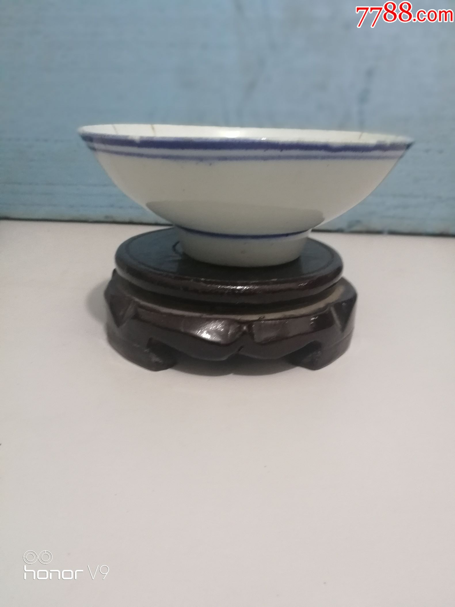 清代早期清花大碗