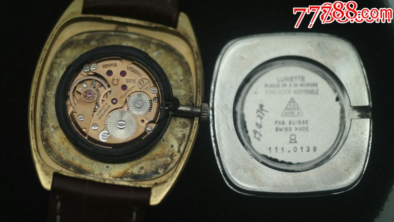 美品瑞士欧米茄蝶飞625男士手动机械表_价格3800.