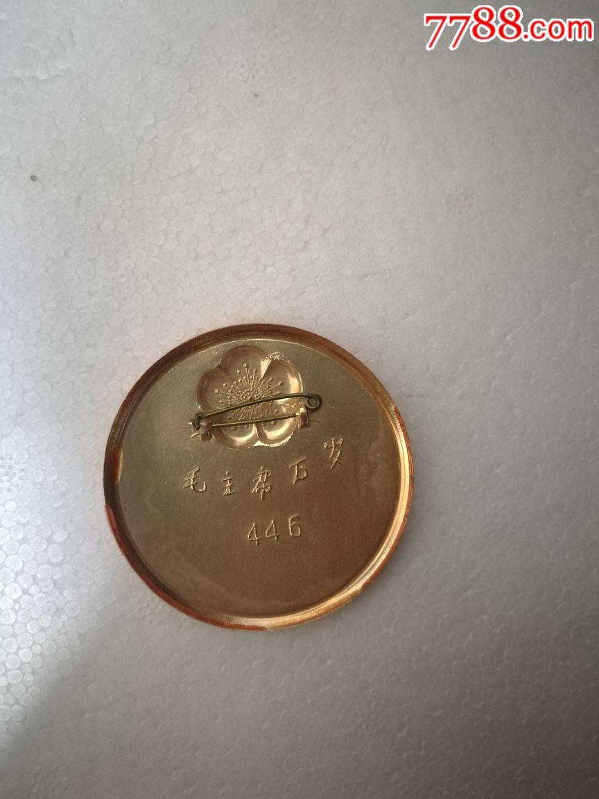 色彩好看建立强大的人民海军-毛主席像章-778