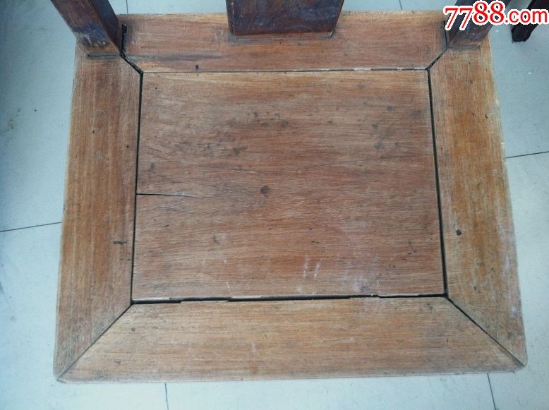 苏作清代榉木壶洞门牙板小靠背椅子洗脚椅