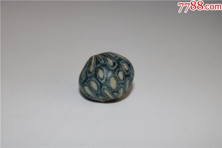 W6国外琉璃贸易珠爪哇珠飞碟型珠一颗-琉璃珠