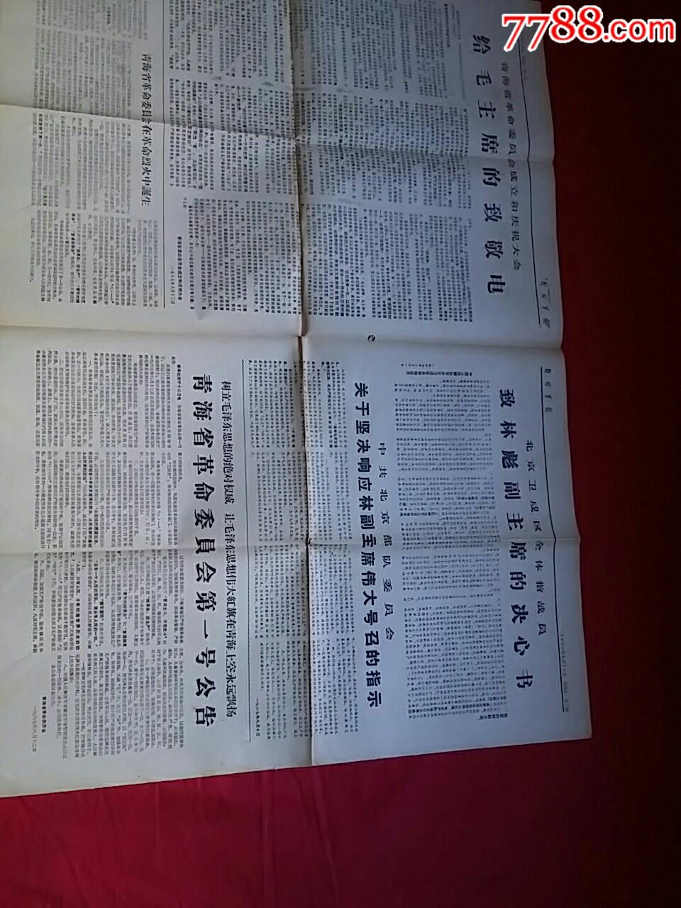 致林主席决心书_报纸_王者归来书店【7788收