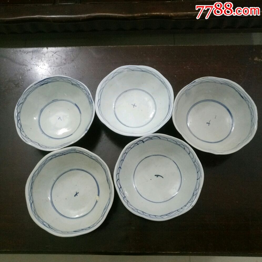 八角青花碗【5个】