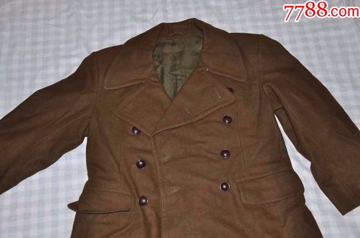 穿过的八一扣麦尔登呢大衣一件(非55原品)