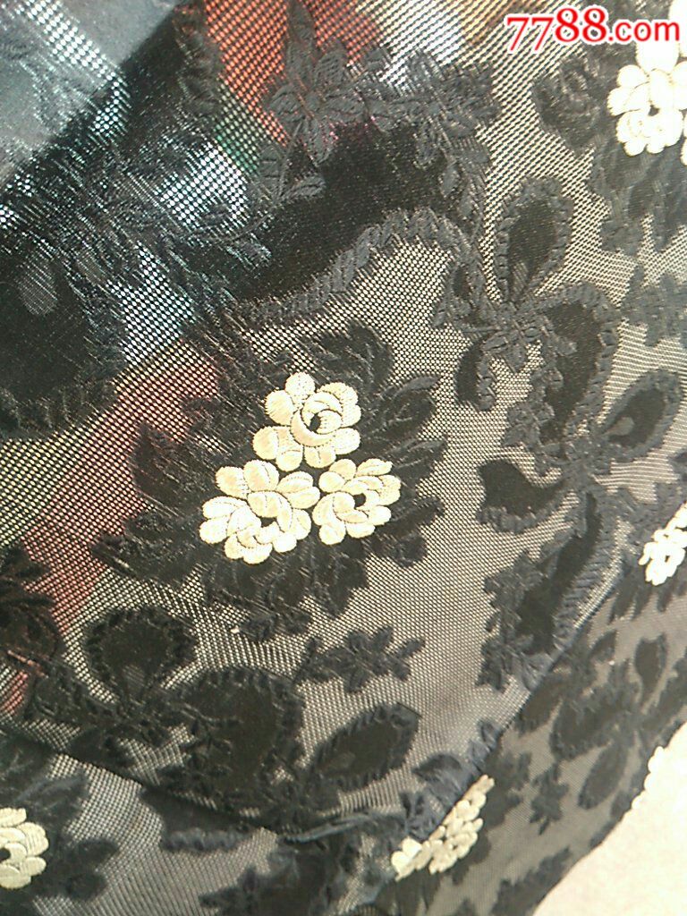 清代透明纱衣布料两块,带精美绣工!