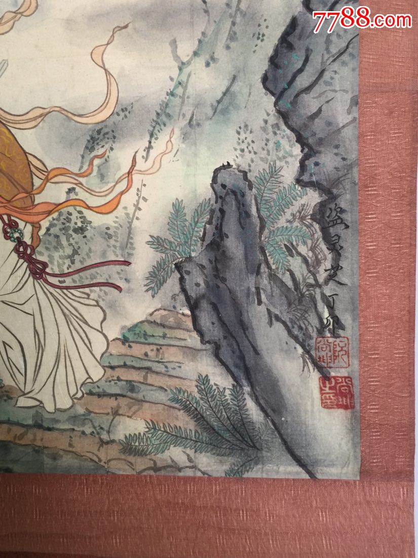 盗灵芝工笔绘画精美著名画家绘画