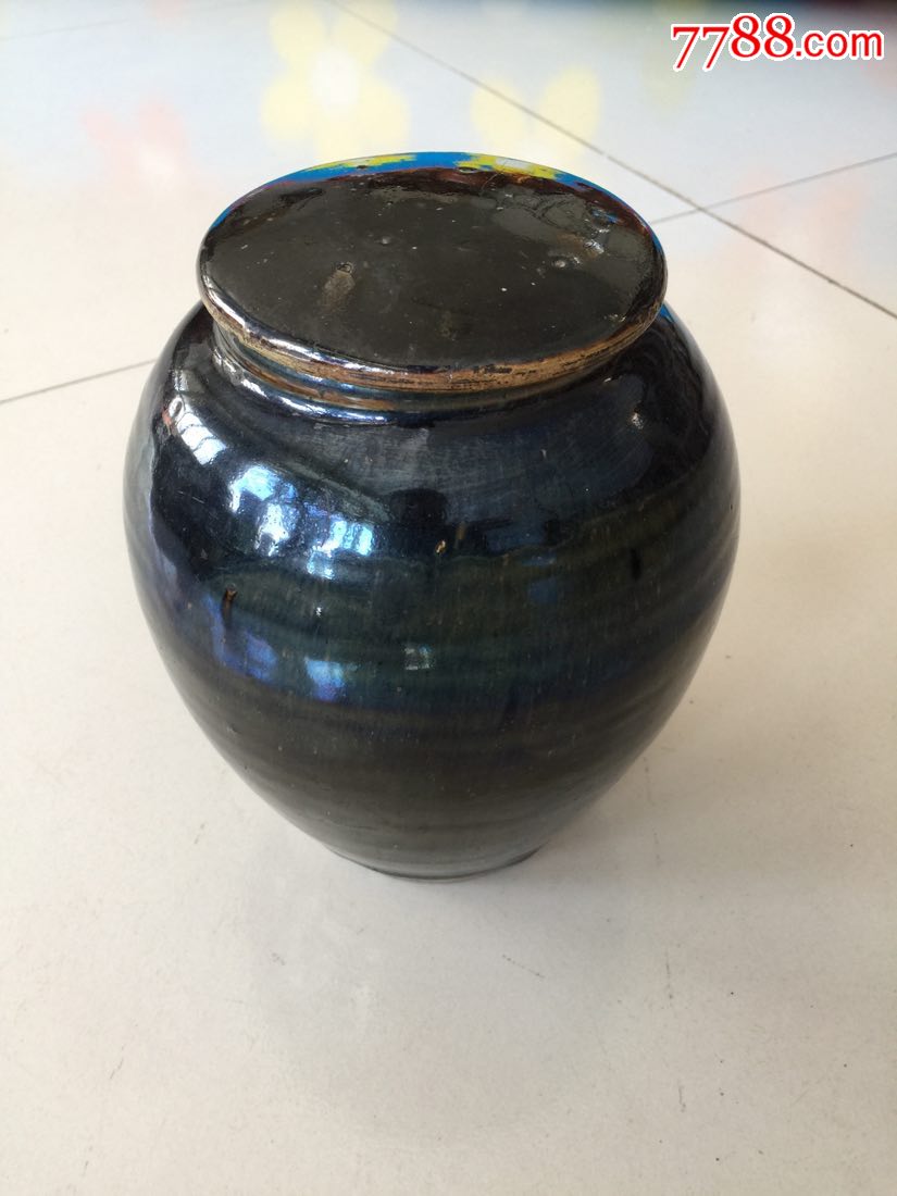 黒瓷罐,黒瓷盖罐,窑变黑瓷,茶叶罐_价格320.
