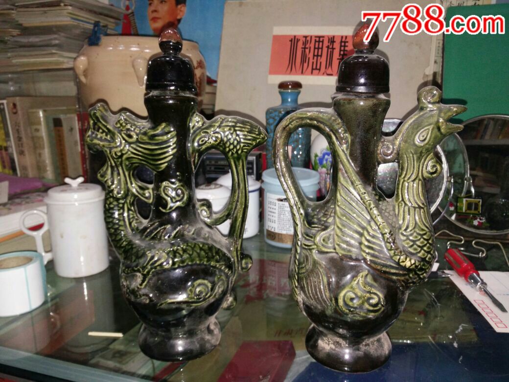 龙凤酒壶一对27cmx13cm_价格450.