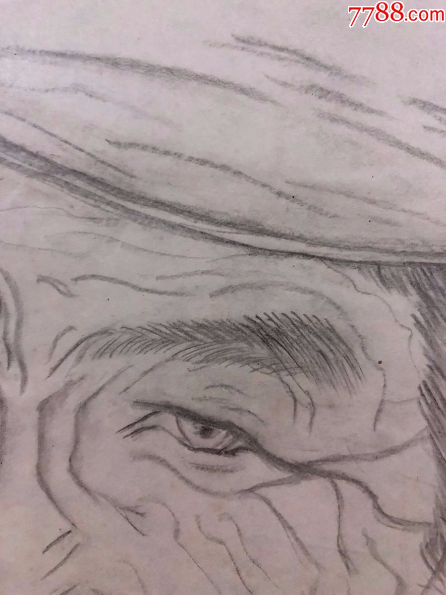 【王世一】素描人物画原稿,11,尺寸40*35厘米