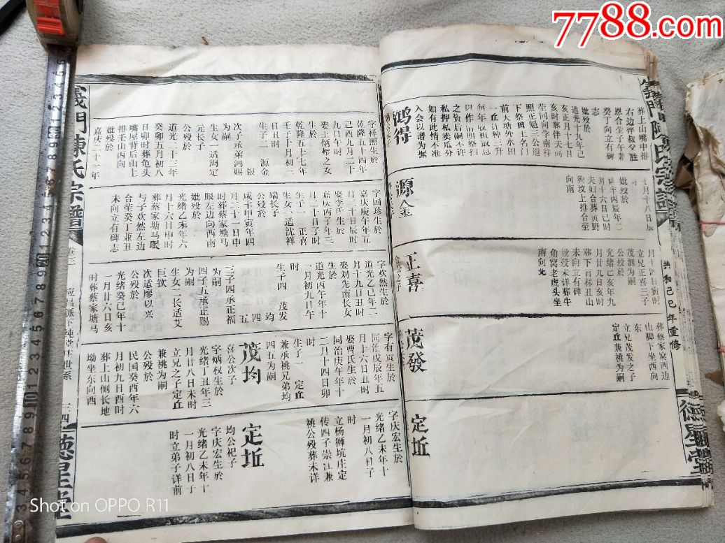 a2188,特大开本家谱2本合售,陈氏宗谱,八十年代印刷的