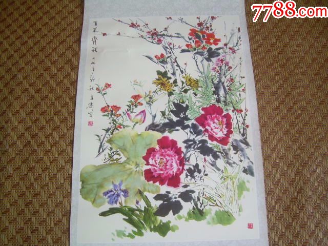 1978年年历画:王雪涛作百花齐放