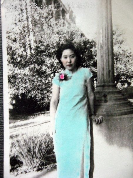 上色民国旗袍美女照片5.9*8.
