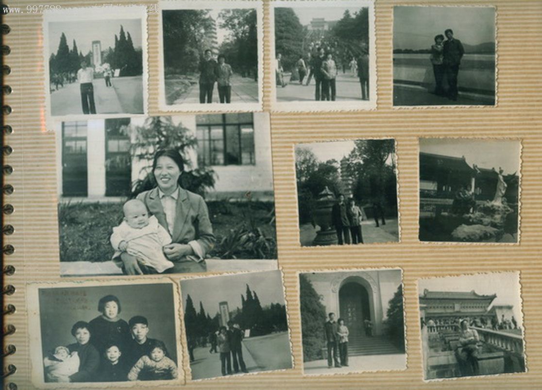 相簿一册内有80年代大小尺寸老照片180张左右合拍