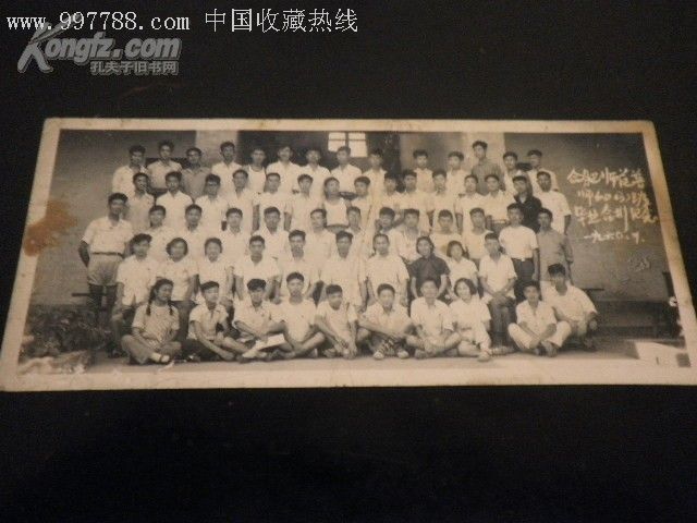 1960年老毕业照片(合肥师范60(3)毕业合影)长条7x16cm