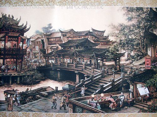 绢本长卷《南乡旧梦—国画大师张孝友扛鼎之作