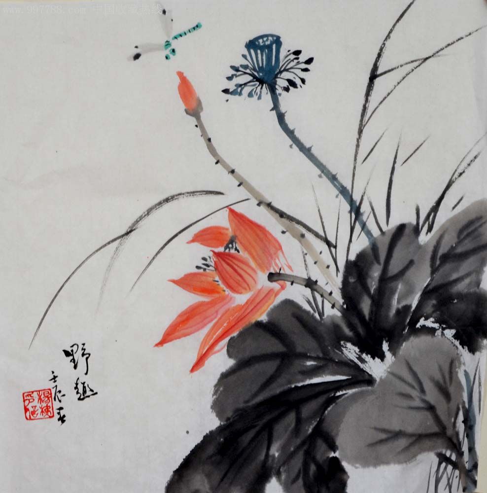 国画-荷花小品--12-0414-03_第1张图片