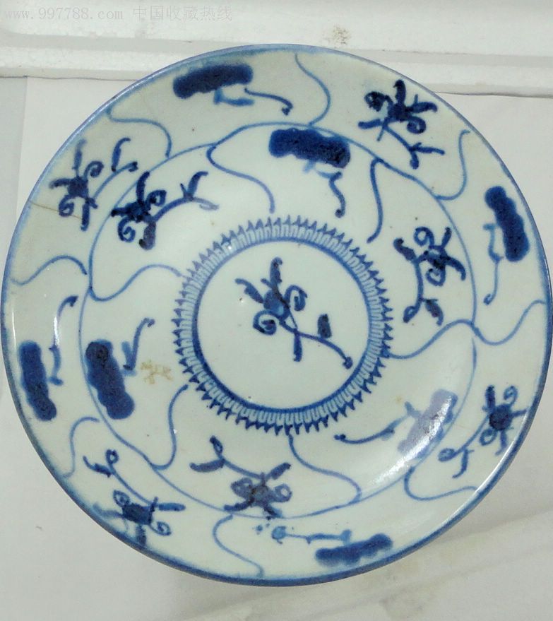 清代青花盘-au3107606-青花瓷-加价-7788收藏__中国收藏热线