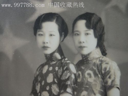 民国"旗袍淑女"双娇美女照(罕见的漂亮,古典美)