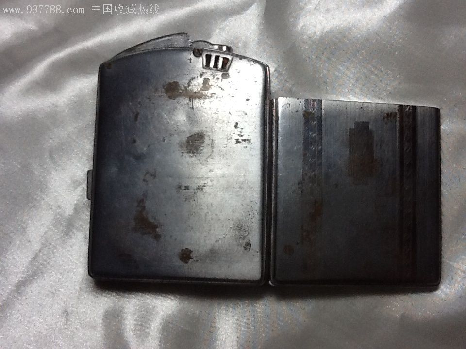 民国crown牌烟盒带打火机