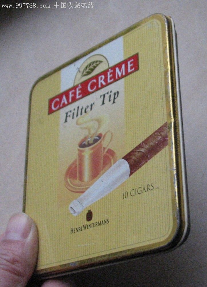 进口免税嘉辉小雪茄铁烟盒