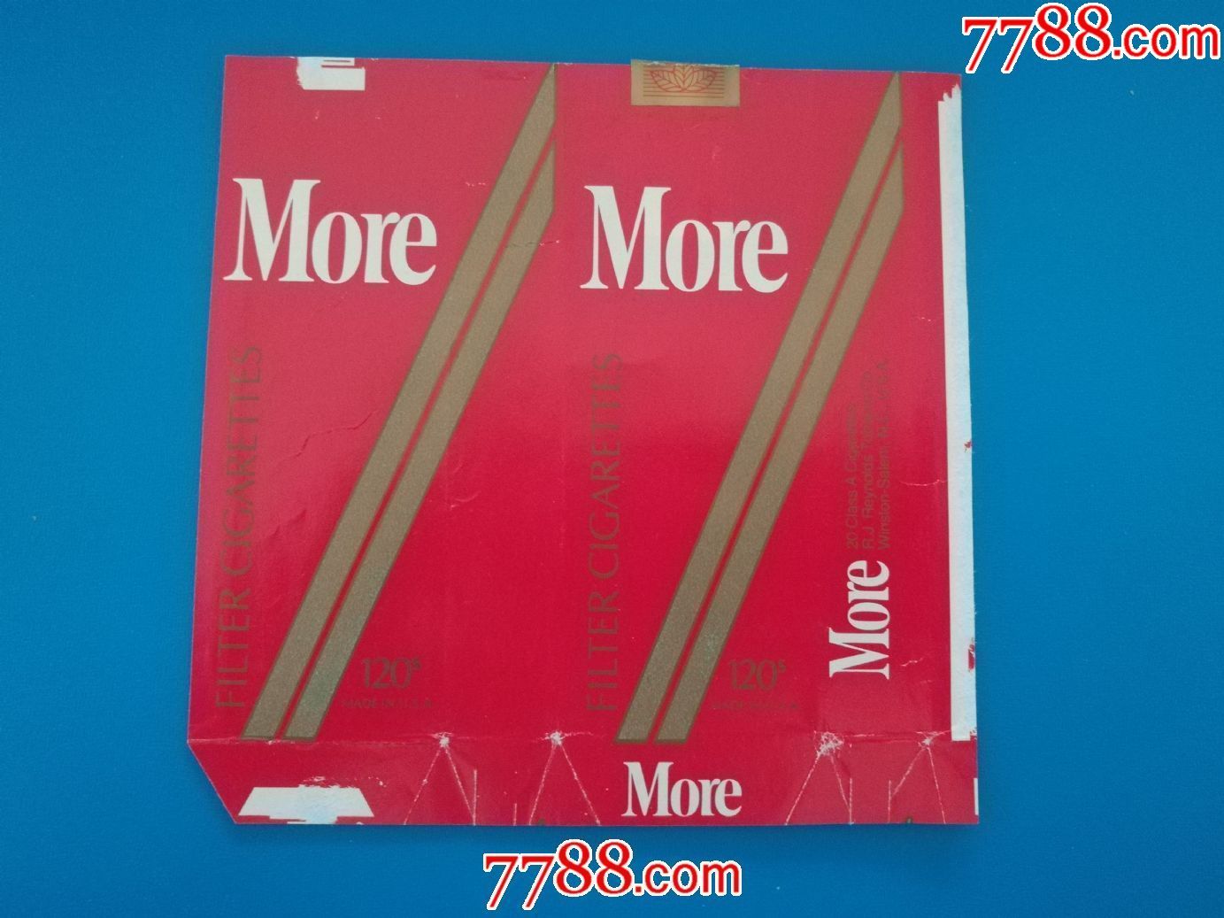 外国烟标,红more,美国