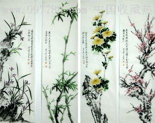 梅兰竹菊_花鸟国画原作_第1张