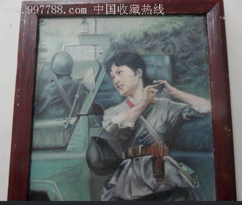 女兵-zc2233780-油画原画-加价-7788收藏__收藏热线