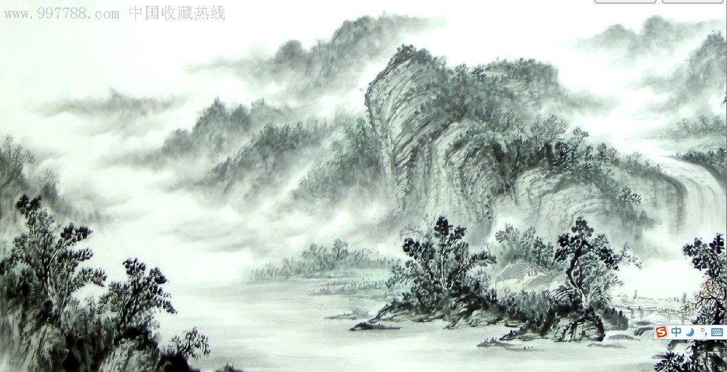 赵子云★★小六尺山水中国画,山水国画原作,其他山水原画,年代不详