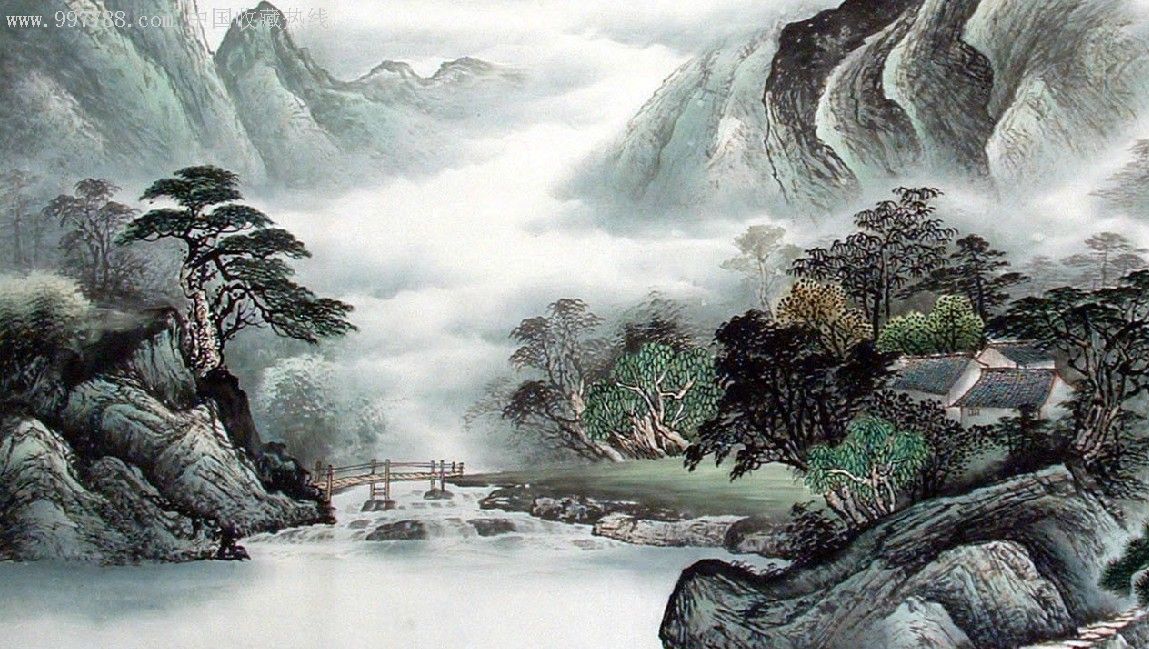 著名大师许砚青大六尺国画山水