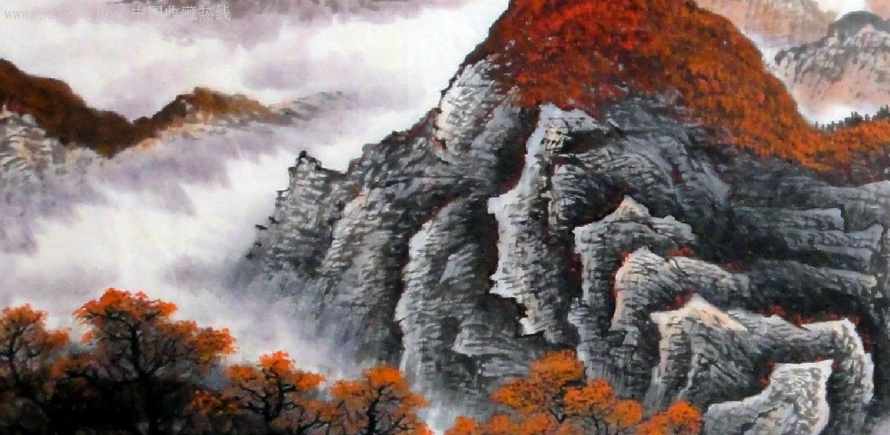 【王永明】小6尺山水画178厘米×68厘米可以题字落款