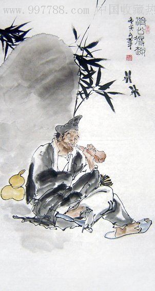 王文华精品国画.佛教人物.济公(三尺)