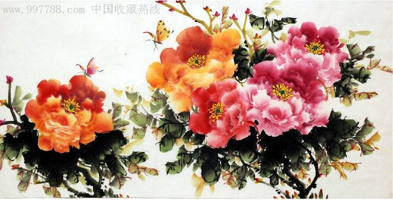 萧子贤三尺中国画牡丹花-zc2999811-花鸟国画原作