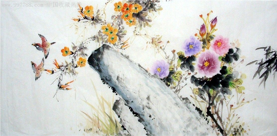 沈阳四尺花鸟画(可题字)