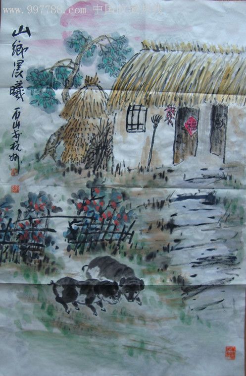 八旬画家农村题材作品