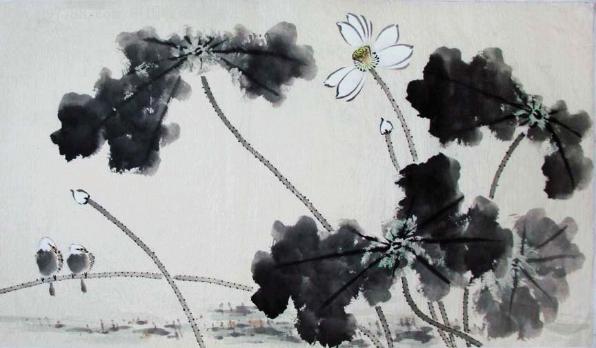 天津市美术家协会副主席"霍春阳"花鸟画作品《秋来犹有残花艳》