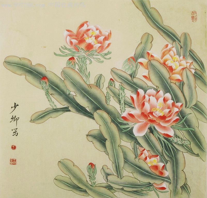 中国美协会员,高级工艺美术师"王少卿"工笔花鸟画作品