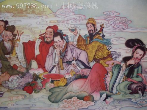 醉八仙(横对开-se7105871-年画/宣传画-零售-7788收藏__中国收藏热线