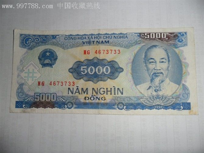 越南5000元钱币
