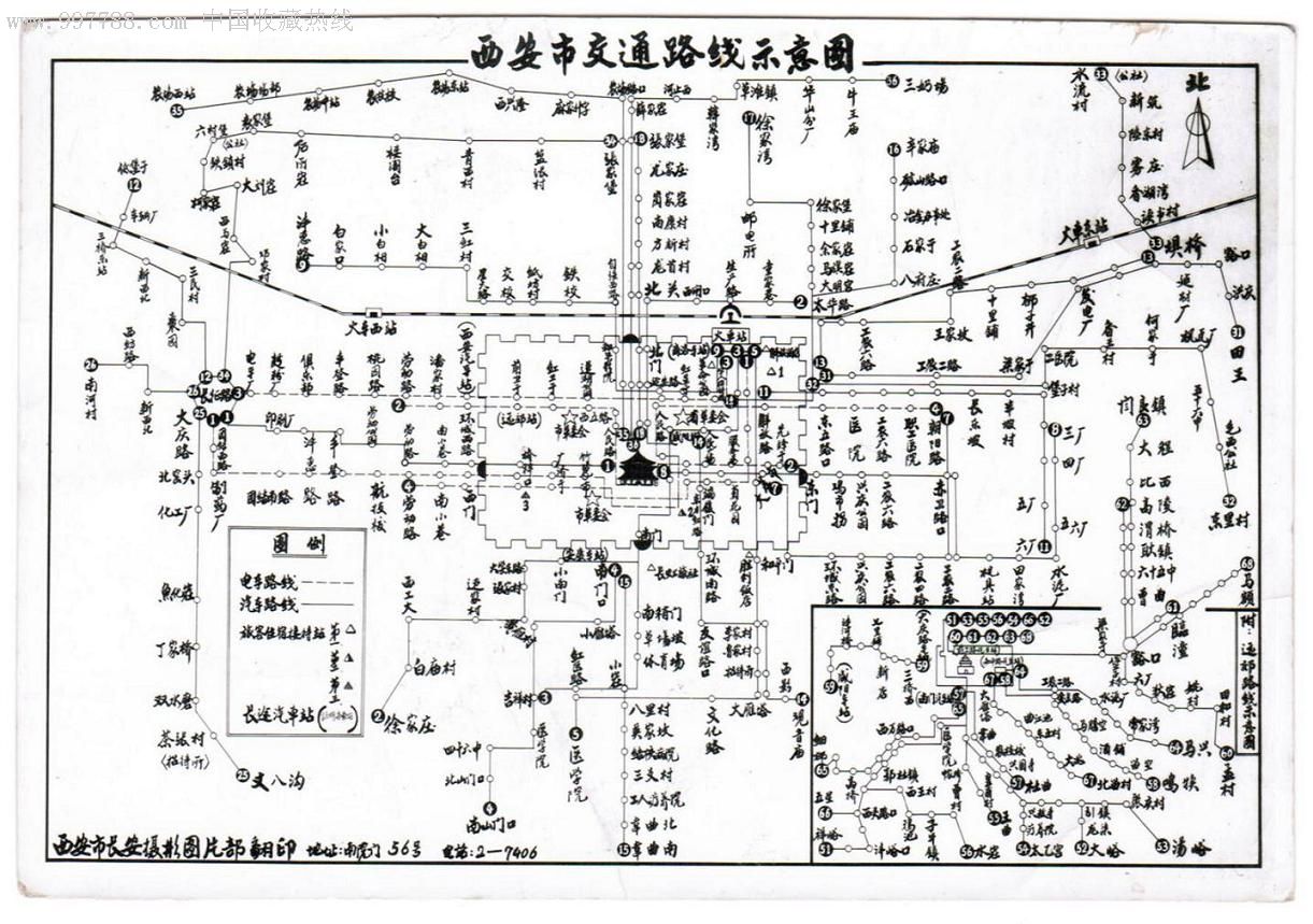 西安交通路线示意图