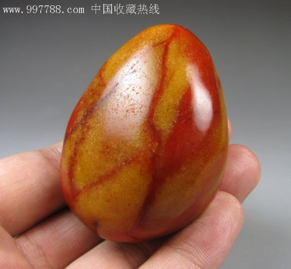超润和田玉白玉红皮籽料精雕如意仙鹤(国家级证书)
