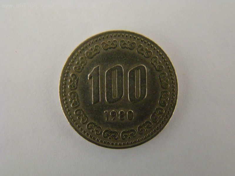 早期韩国硬币100元