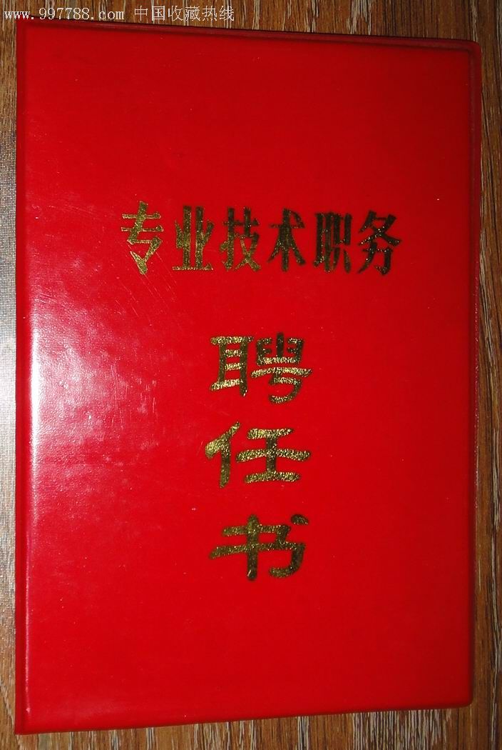 青岛市【专业技术职务聘任书】