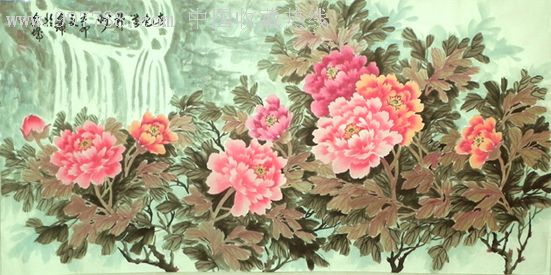 收藏送礼佳品国画花鸟画名师陈贞瑞四尺写意牡丹