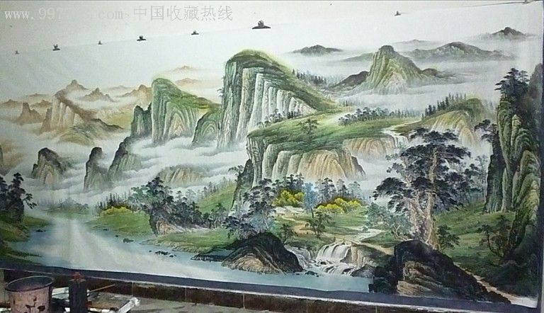 青山绿水大丈2尺_山水国画原作【山水画实惠】_第1张_7788字画网