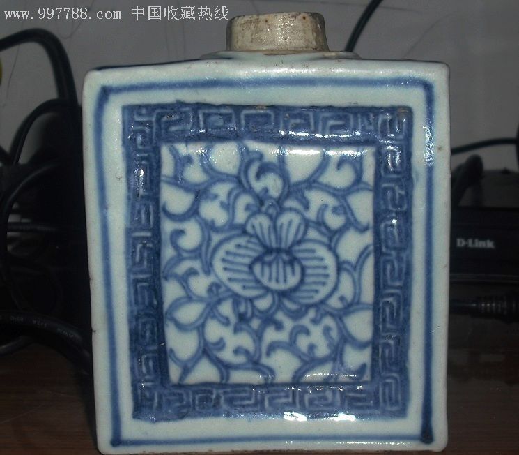 清代青花茶叶罐图片