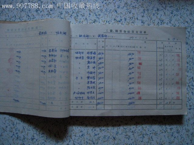 (北京铁路局)财务会计处1967年1月份--工资单